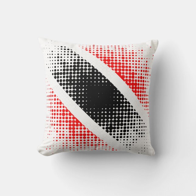Abstrakt Trinidad & Tobago prickmönster på VIT Kudde (Framsida)