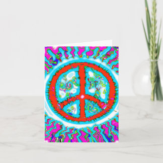 Abstrakt Trippy fredstecken Kort