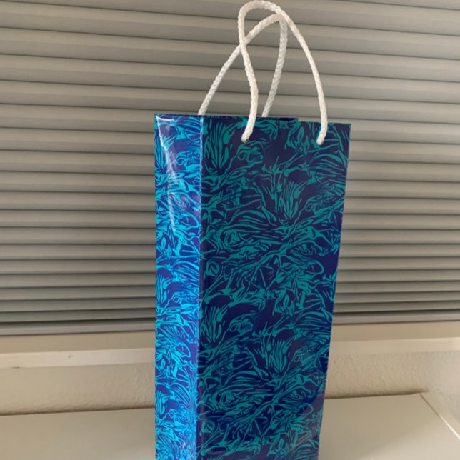 Abstrakt Tropical Flowers Vin Gift Bag (Skapare uppladdad)