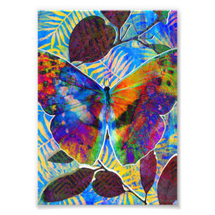 Abstrakt Tropical Jungle Butterfly Fototryck
