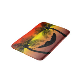 Abstrakt Tropical Life | Hammock Silhouette Badrumsmatta