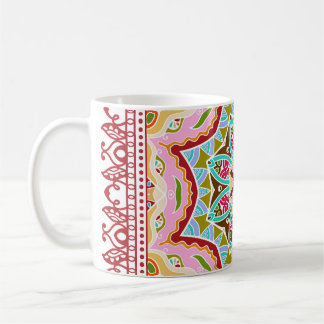 Abstrakt Tropical Löv Diverse Mönster Kaffemugg