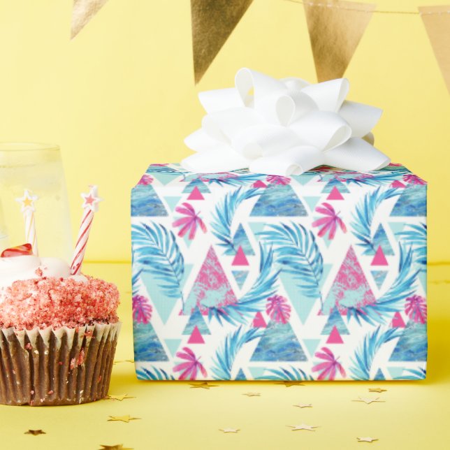 Abstrakt Tropical Löv Mönster Presentpapper (Födelsedagsfest)