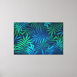 Abstrakt Tropical Lövs Art Kanvastryck