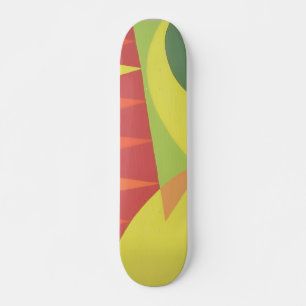 Abstrakt Tropicana Skateboarddäck Mini Skateboard Bräda 18,5 Cm