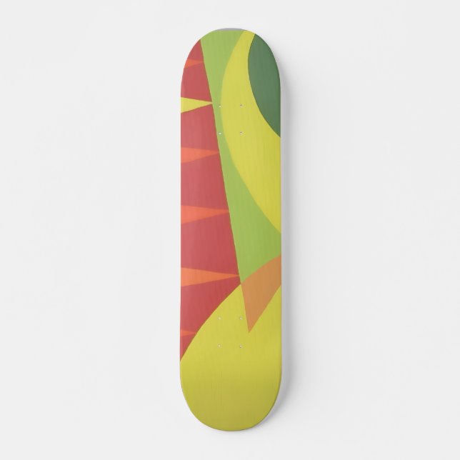 Abstrakt Tropicana Skateboarddäck Mini Skateboard Bräda 18,5 Cm (Framsida)