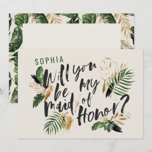 Abstrakt tropiska Maid of honor