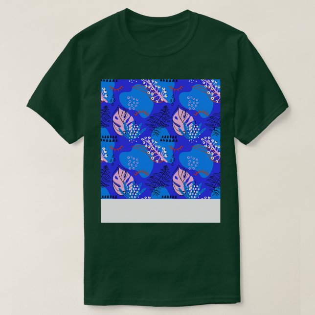 Abstrakt tropiska mönster TShirt T Shirt (Design framsida)