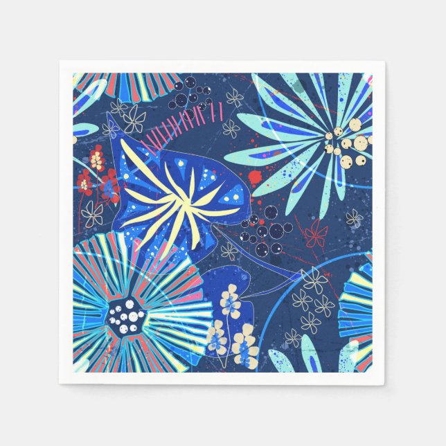 Abstrakt tropiska pappersservett (Framsidan)