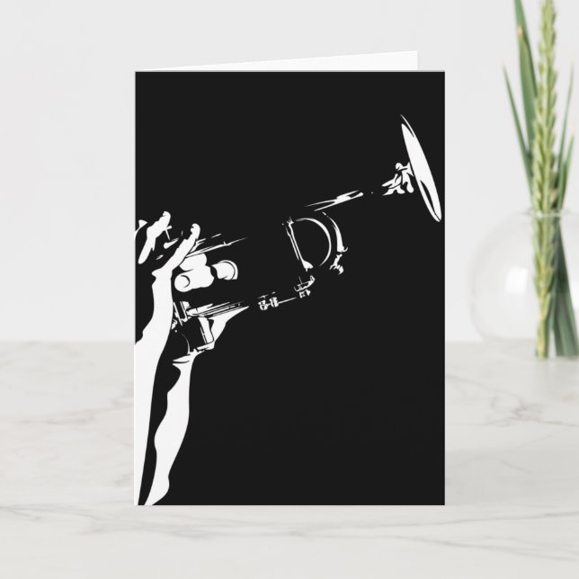 Abstrakt Trumpet Greeting Card Kort (Framsida)