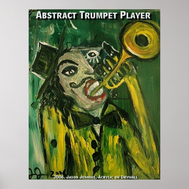 Abstrakt Trumpet Player Poster (Framsidan)