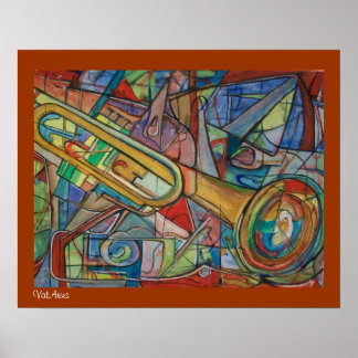 Abstrakt Trumpet Poster av ValAries