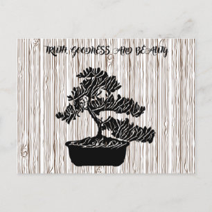 Abstrakt Truth Godhet Beauty Bonsai Träd citat Helg Vykort