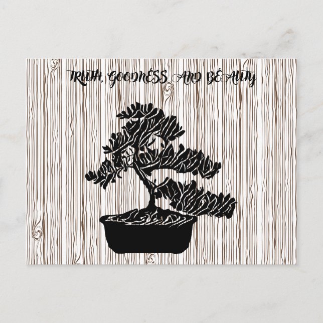 Abstrakt Truth Godhet Beauty Bonsai Träd citat Helg Vykort (Framsida)