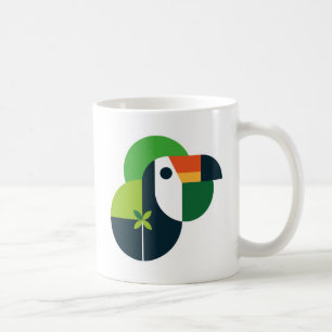 Abstrakt Tukan Ikonisk Brasiliansk Fågel Inspirera Kaffemugg