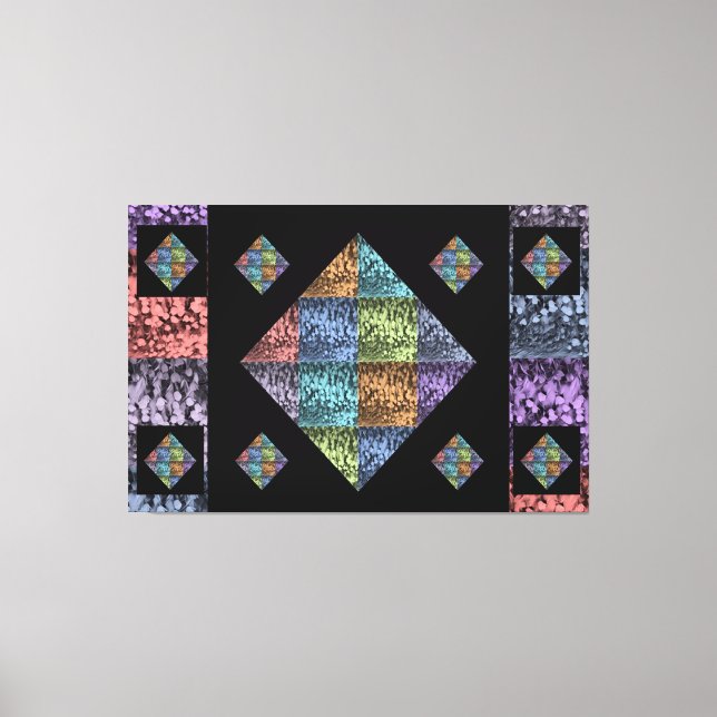 Abstrakt Tulip Canvas Art med flera Färgader (Framsida)