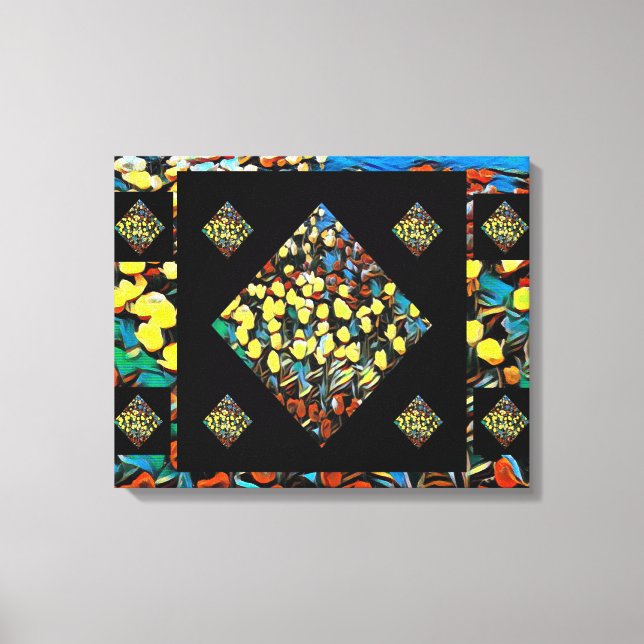 Abstrakt Tulip-Kanvastryck med Dreaming (20 x 16) Canvastryck (Framsida)