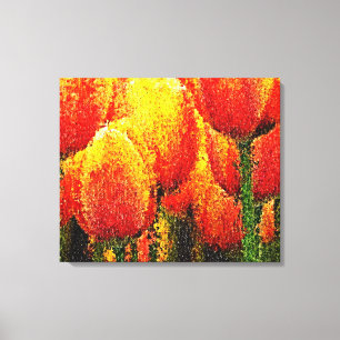 Abstrakt Tulip Painting Art - arbetsyta Canvastryck