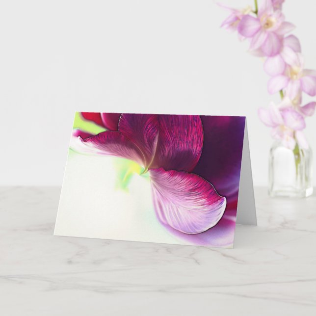 Abstrakt Tulip Petals Art Note Card Kort (Orkide)