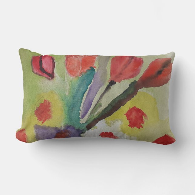 Abstrakt Tulips Throw Cushion Lumbarkudde (Framsida)
