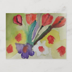 Abstrakt Tulips & Vår blommor Vykort