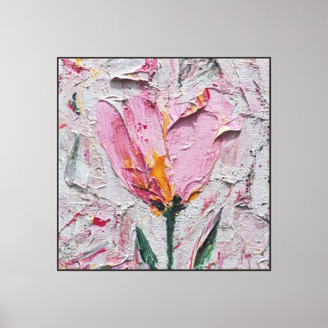Abstrakt Tulpan Canvas med Röda Nyanser (Framsida)