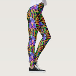 Abstrakt Tulpan Färgrik Mystisk Konst Leggings