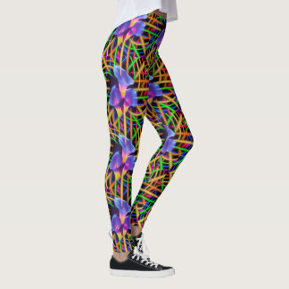 Abstrakt Tulpan Färgrik Mystisk Konst Leggings