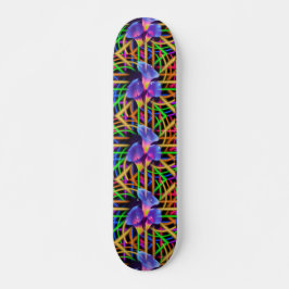 Abstrakt Tulpan Färgrik Mystisk Konst  Mini Skateboard Bräda 18,5 Cm