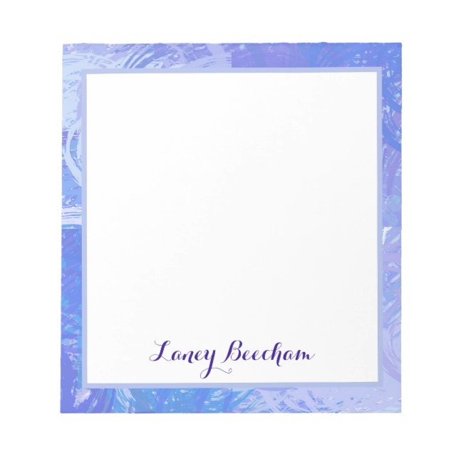 Abstrakt Turkos och Lila Anteckningsblock (Framsida)