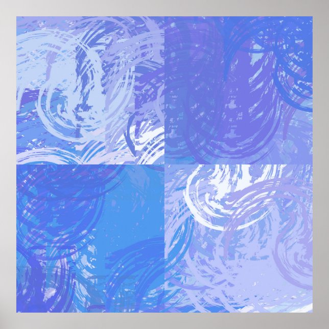 Abstrakt Turkos och Lila Poster (Framsidan)