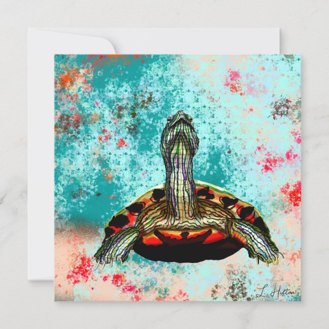 Abstrakt Turtle Artwork (Framsida)