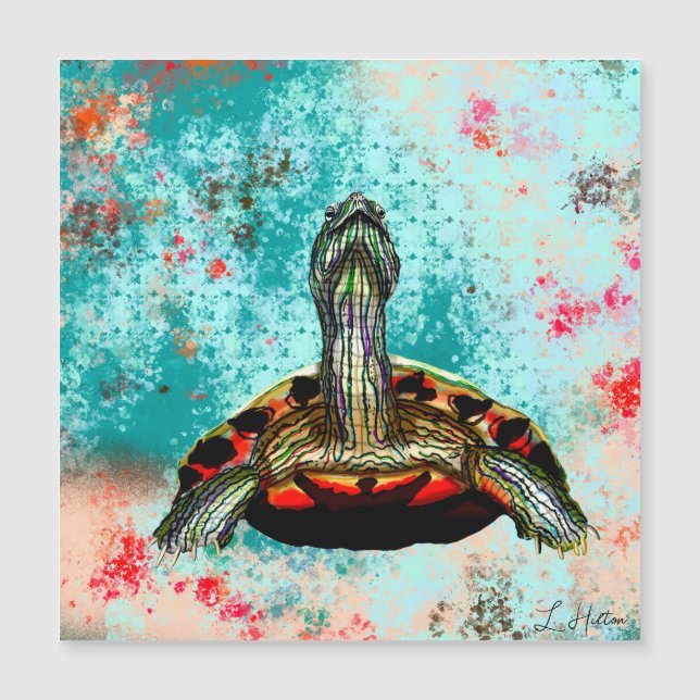 Abstrakt Turtle Artwork (Framsida)