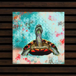 Abstrakt Turtle Artwork Canvastryck