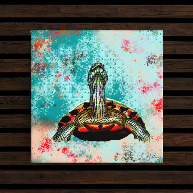 Abstrakt Turtle Artwork Canvastryck (Skapare uppladdad)