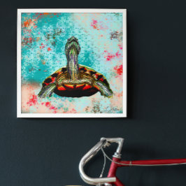 Abstrakt Turtle Artwork Canvastryck