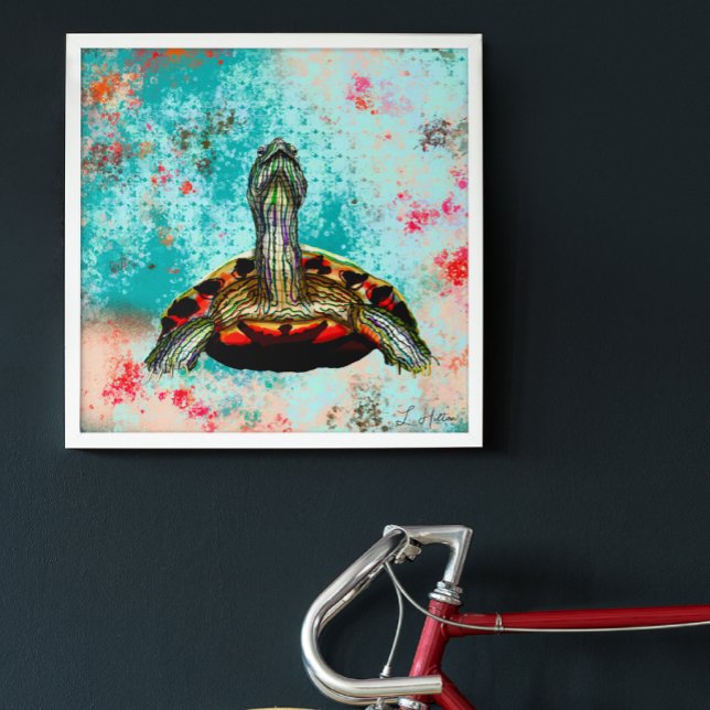 Abstrakt Turtle Artwork Canvastryck (Skapare uppladdad)