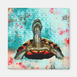Abstrakt Turtle Artwork Magnet