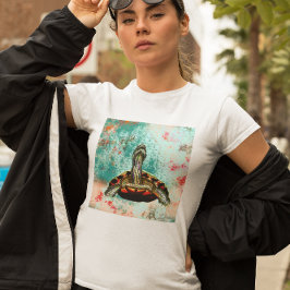 Abstrakt Turtle Artwork T Shirt