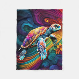 ABSTRAKT TURTLE BLANKET FLEECEFILT