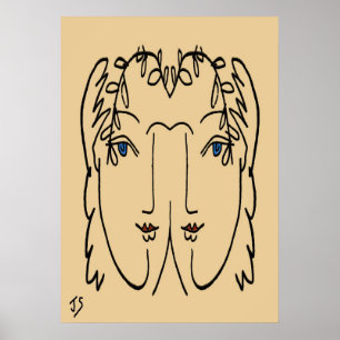 Abstrakt: Twillingarna Poster