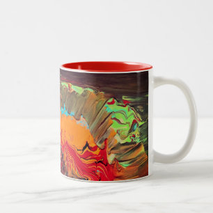 Abstrakt Two-Tone Mugg "Orange Blast"