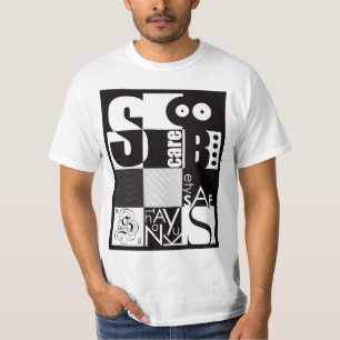 Abstrakt typografi t-shirt