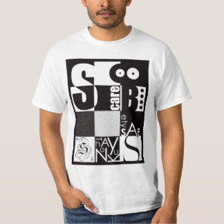 Abstrakt typografi tröja