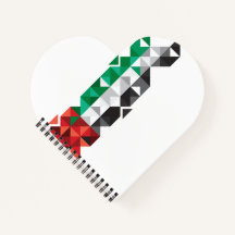 Abstrakt UAE Flagga, Förenade Arabemiraten Noteboo