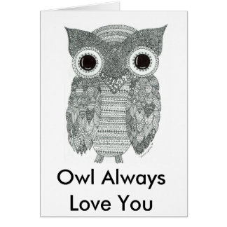 Abstrakt uggla hälsningskort