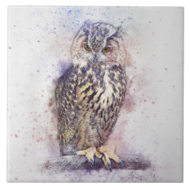 Abstrakt uggla kakelplatta