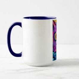 Abstrakt uggla mugg
