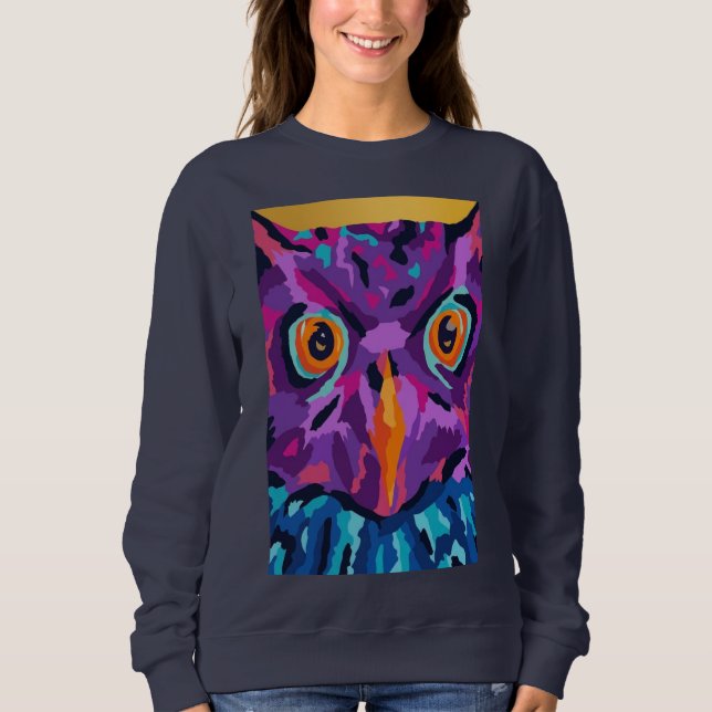 Abstrakt uggla  t shirt (Framsida)