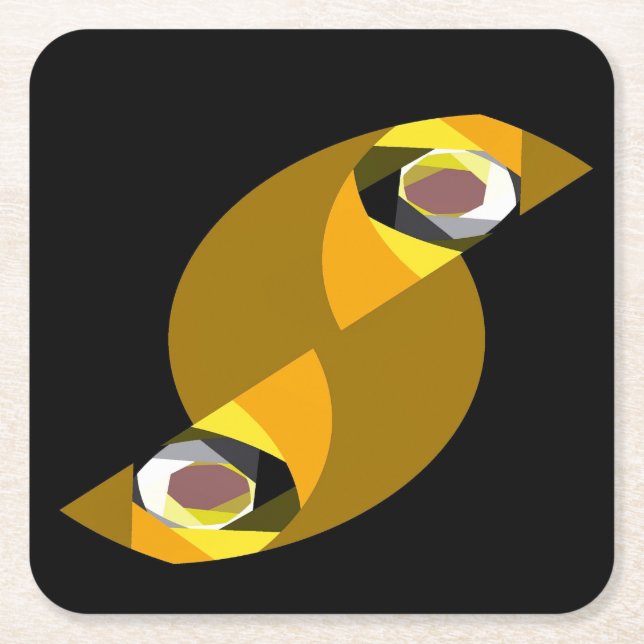 ABSTRAKT UGGLA UNDERLÄGG PAPPER KVADRAT (Framsidan)